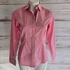C. Wonder Pink Cross Hatch Button Down Shirt sz XS